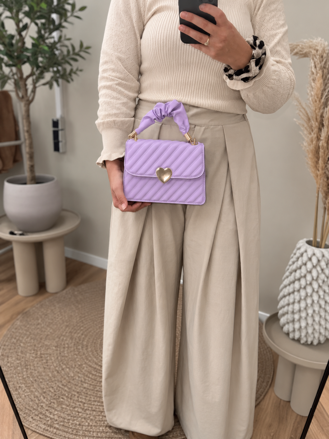 Lila Heart Bag